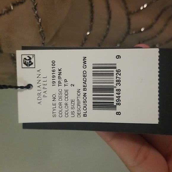 Adrianna Papell Women's Blouson Beaded Gown - Picture 8 of 11